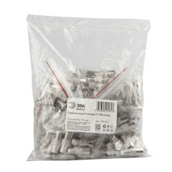 Переходник ЭРА SIMPLE гнездо F-штекер TV упаковка 100 шт.