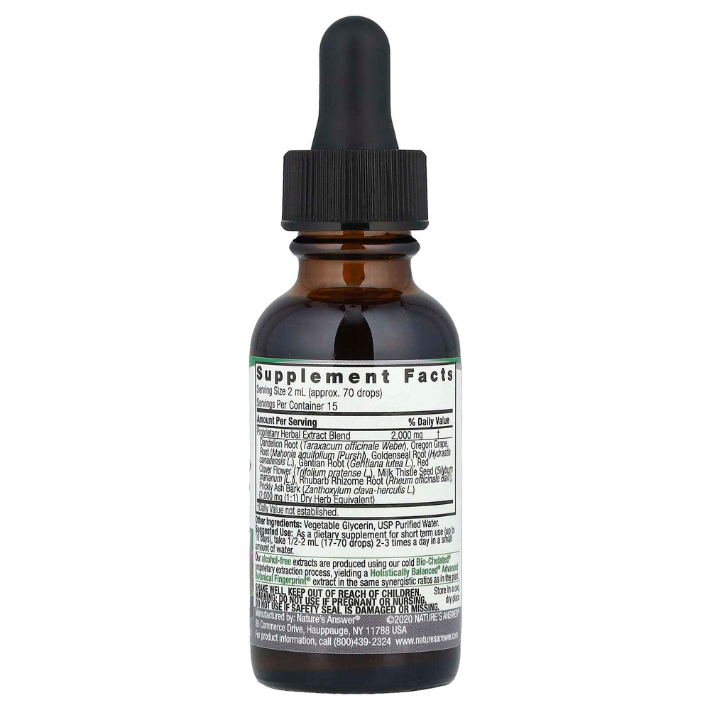 Nature's Answer, травяная смесь для поддержки печени, жидкий экстракт, без спирта, 2000 мг, 30 мл (1 жидк. унция)