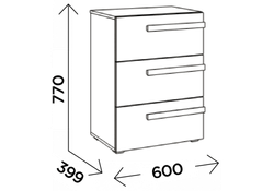 Комод Чернин дуб вотан / графит