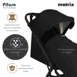 Pituso Коляска прогулочная MATRIX XXL Black