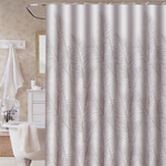 Штора для ванн 180х180 см, ПЭ, Пальмовые листья, бел, STSC1018