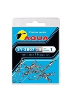 Карабин с вертлюгом для рыбалки SY-3807 №0 (2 упк. по 8 шт.)