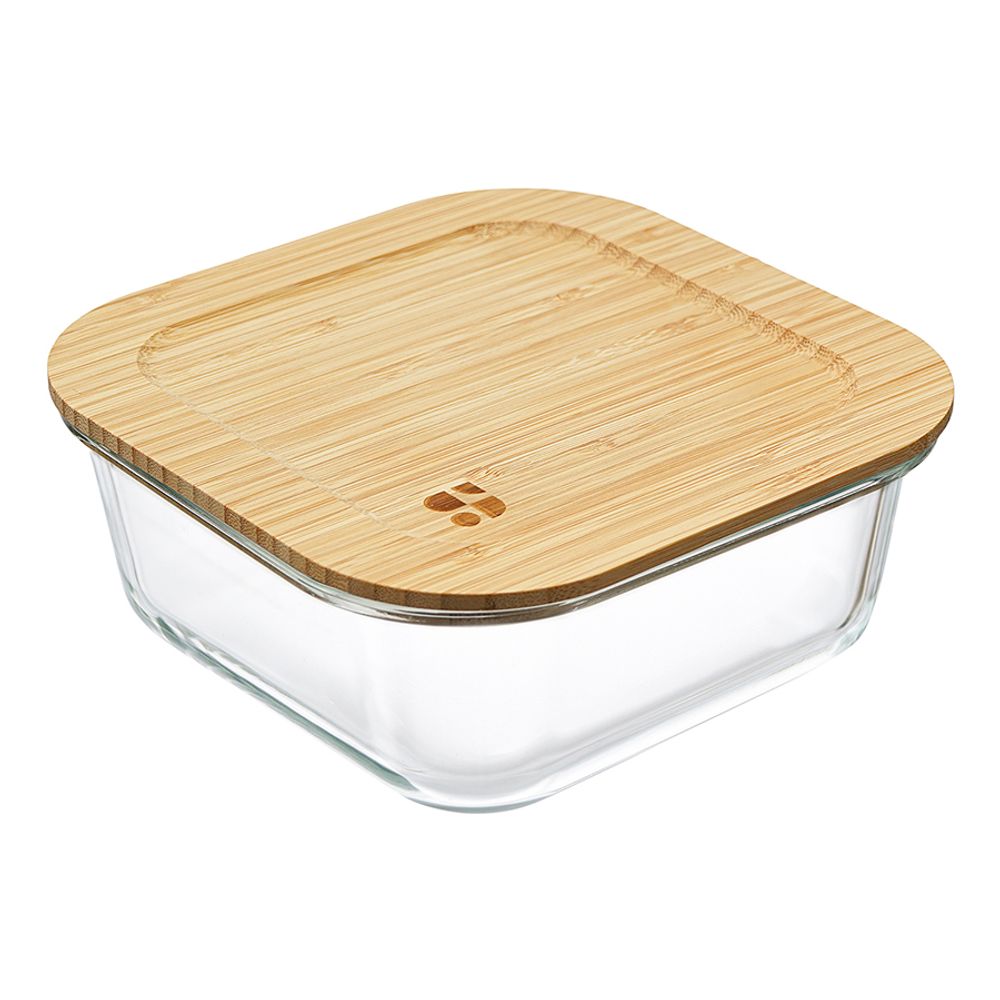 Контейнер для запекания и хранения Eco Store с крышкой из бамбука, 1100 мл
