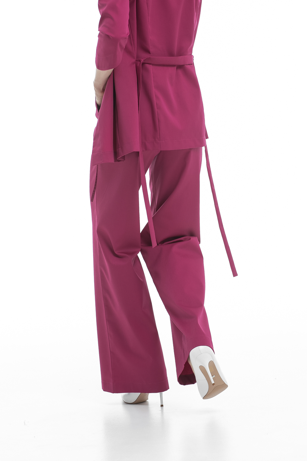 Брюки клеш из уплотненного хлопка