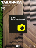 Табличка Можно фотографировать, на дверь и стену, навигационная и информационная, серия CONCEPT, 18х18 см, Айдентика Технолоджи