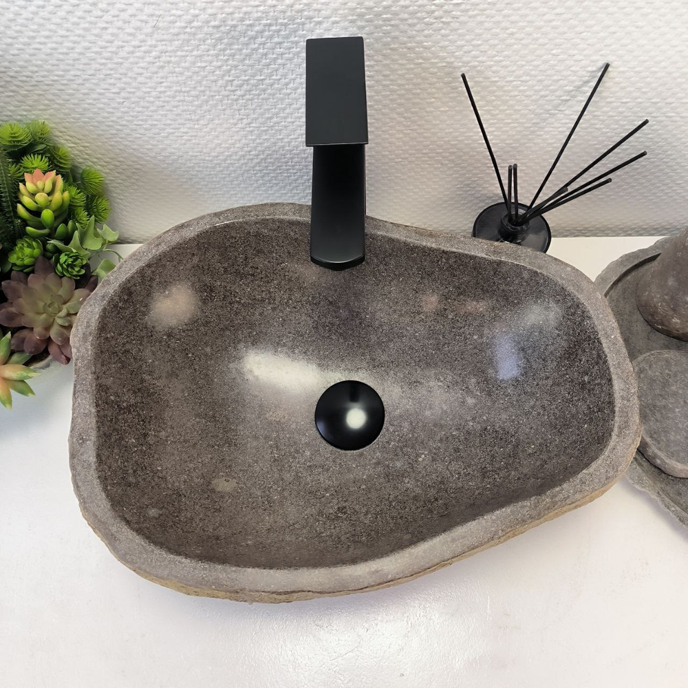 Раковина из речного камня RS-63519 (45*33*15) 0122
