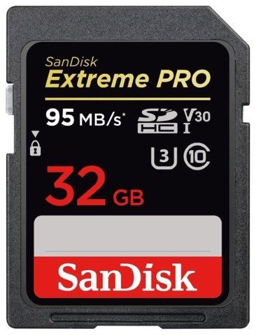 Карта памяти SanDisk Extreme Pro SDXC UHS Class 3 V30 95MB/s 32GB (SDSDXXG-032G)