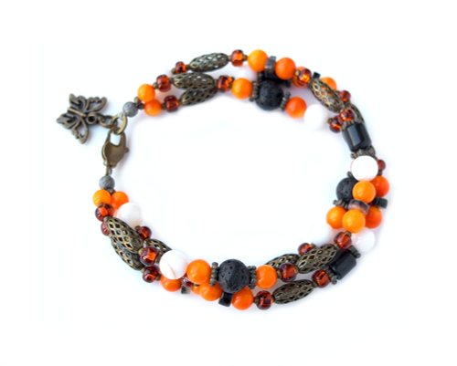 браслет из коралла и перламутра (б-2010)