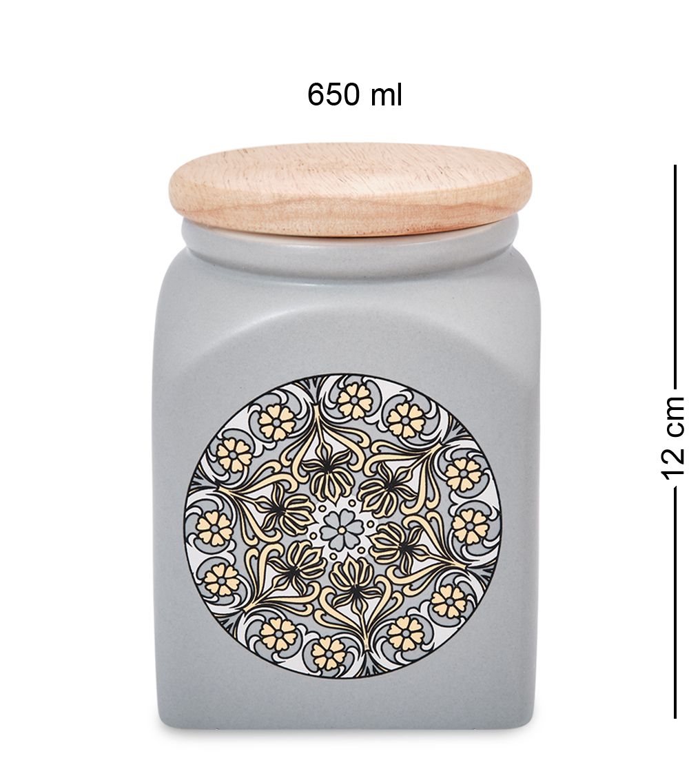 TJ-16/1 Керамическая банка сред. с крышкой