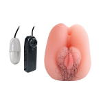 Вибровагина телесного цвета с волосиками Bior Toys Erowoman-Eroman EE-10164