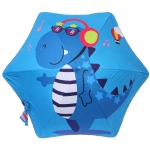 Зонт детский безопасный «KidsZontik», Динозаврик, светоотраж. элементы, плотный винил, длина 65см, d-90см