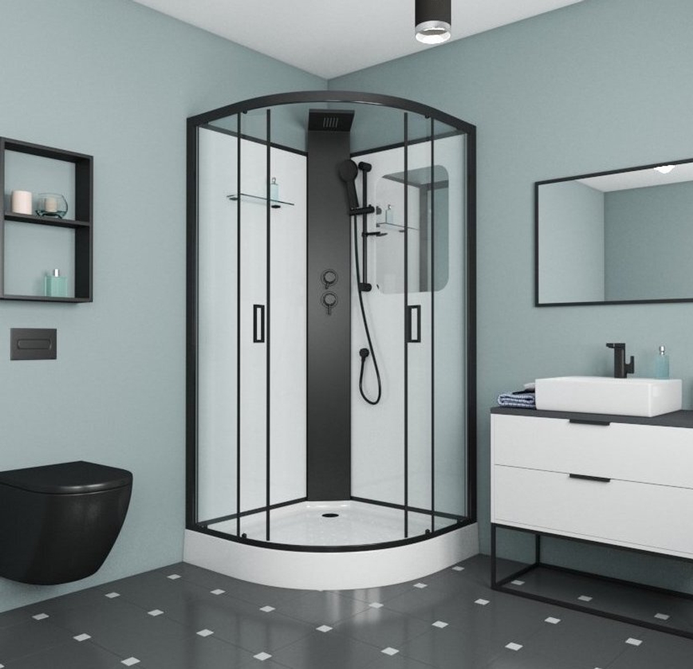 Душевая кабина Grossman Elegans GR250 (100х100х217) дверь раздвижная,5 мест