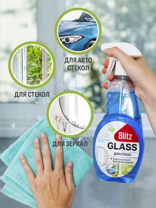 Blitz средство для стёкол с Нашатырным спиртом, курок 500 мл