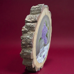 Нежность в стекле - картина маслом на срезе дуба с корой | Художница Ольга Ефимова