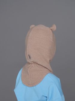Шлем весенний/осенний вязаный (Бархатный беж) БЭМБИ