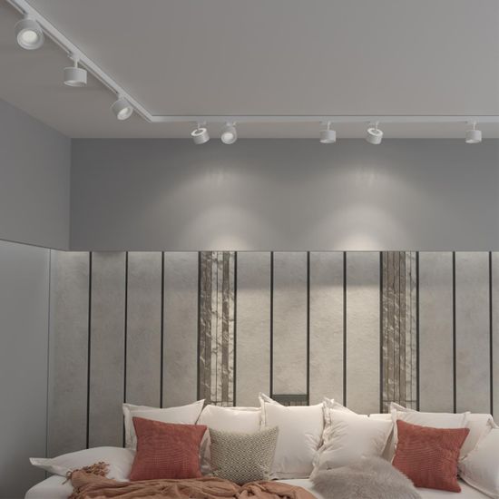 358976 PORT NT22 264 белый Трехфазный трековый светильник с переключ. цв. температуры IP20 LED 3000К\4000К\6000К 12W вниз + 3W вверх 110-265V GIRO