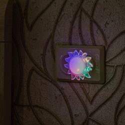 DTL-308-Подсолнух-RGB-4LED-0.5W Светильник-ночник. Выключатель на корпусе. Блистер