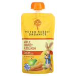 Pumpkin Tree Organics, Peter Rabbit Organics, органическое фруктовое и овощное пюре, яблоко, морковь и тыква, 125 г (4,4 унции)