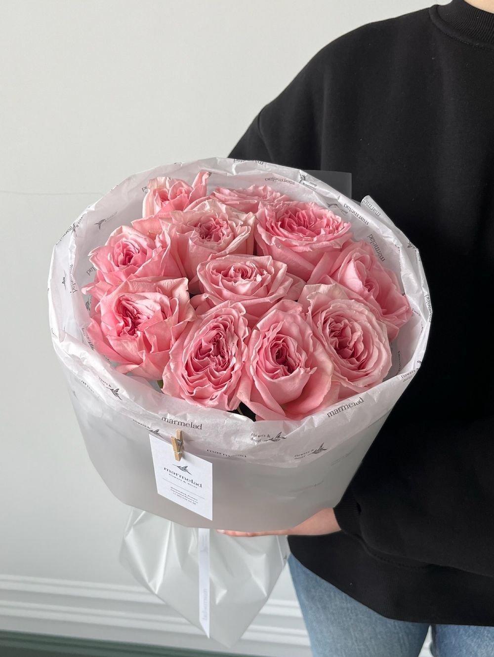 Букет из одноголовой пионовидной розы 11 шт