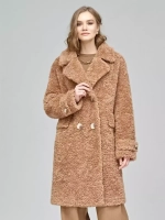 Шуба из шерсти мериноса чебурашка, песочная, SilverFox