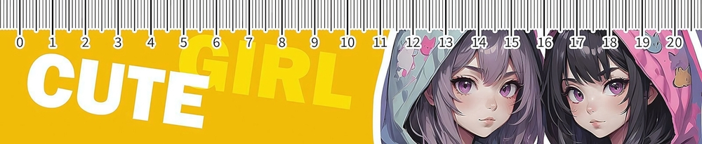 Закладка-линейка 20см. "Лучшие подружки 2025" (Пчелка)