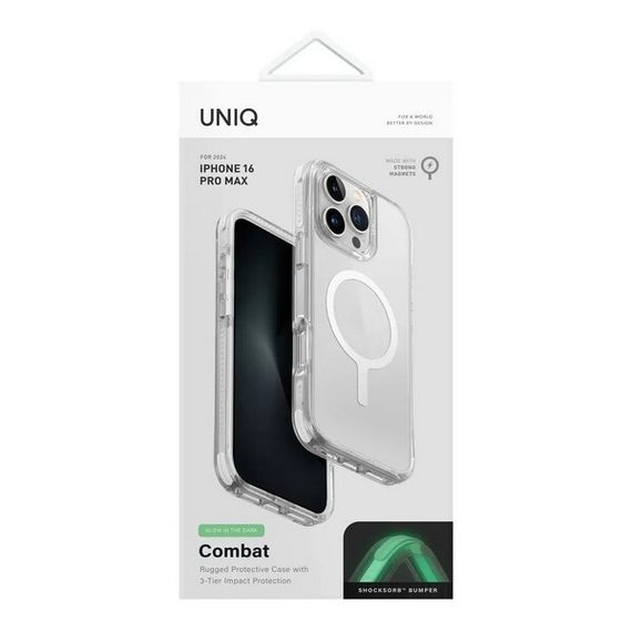 Чехол Uniq Combat MagSafe для iPhone 16 Pro Max белый (IP6.9P(2024)-COMMLWHT)