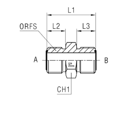 Соединение P ORFS 1" ORFS 13/16"