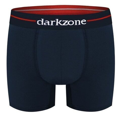 Темно-синие классические трусы-боксеры с пришивной резинкой (Размер: XL) (Цвет: темно-синий)