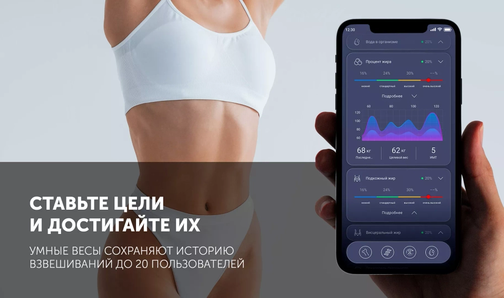 Весы напольные POLARIS PWS 1837 IQ Home Черный