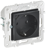 SKANDY Розетка с заземлением с защитными шторками 16А с USB C 18Вт SK-R17Bl черный IEK