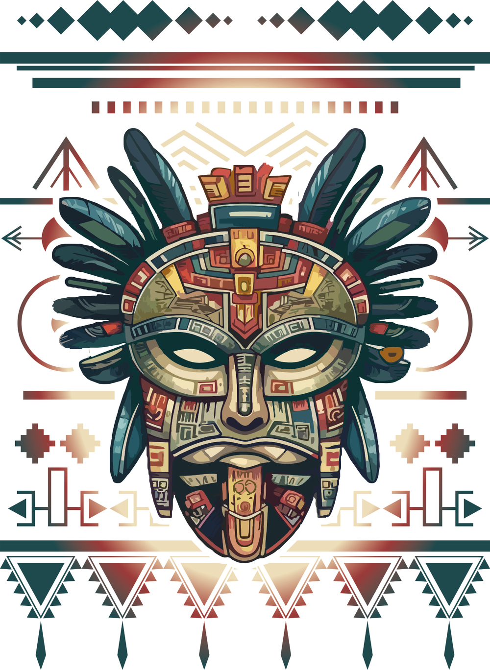 Футболка "Маска ацтеков"
