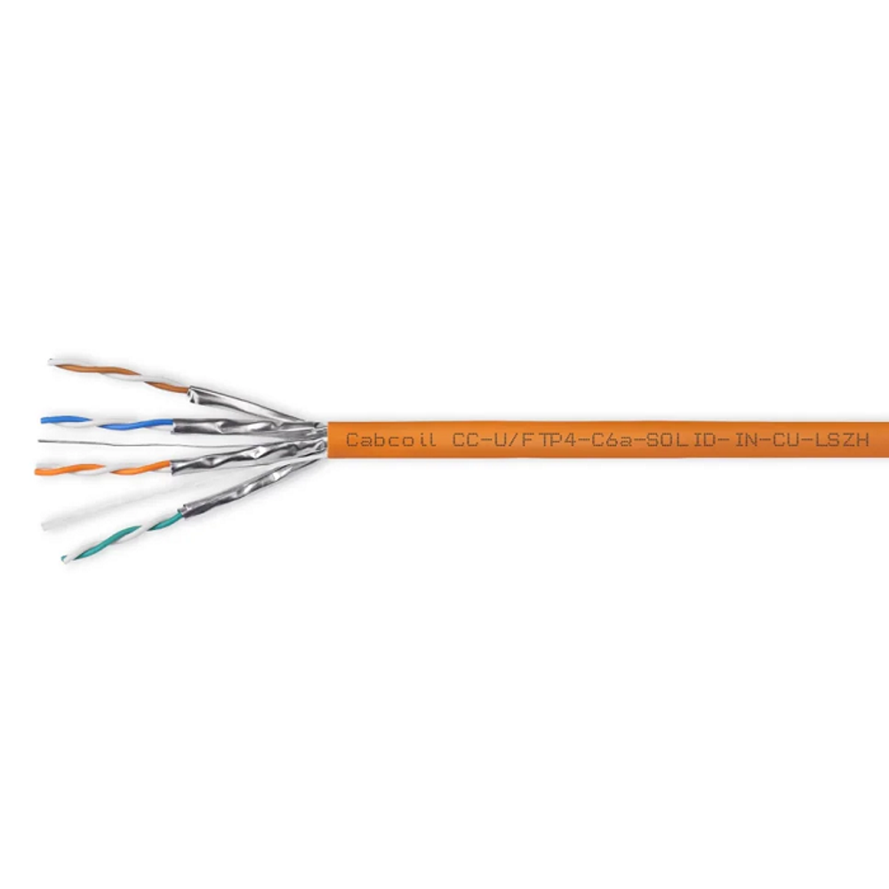 Кабель витая пара U/FTP 6a кат. 4 пары Cabcoil CC-U/FTP4-C6a-SOLID-IN-CU-LSZH