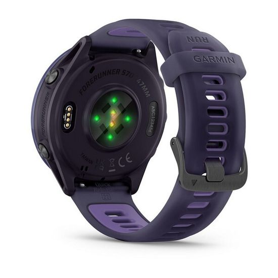 Garmin Forerunner 570 47 мм — Алюминий цвета индиго с полупрозрачным ремешком цвета имперского пурпура/индиго