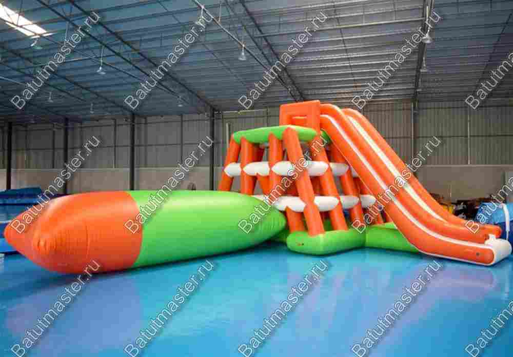 Катапульта Блоб с вышкой «Аква энергия» 12×3,5×4 м, блоб 6×2 м