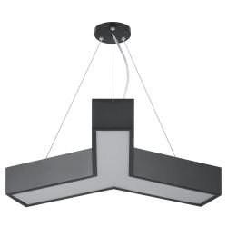 Светильник LED ЭРА Geometria SPO-141-B-40K-028 Igrek 28Вт 4000K 1900Лм IP40 600*80 черный подвесной драйвер внутри | Декоративные светильники Geometria