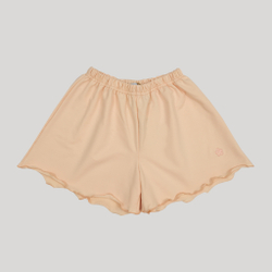 Wide Shorts Wavy Hem Vanilla Cream