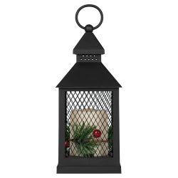 Светильник ЭРА ERANY-DF02 новогодний светодиодный Сочельник черный 3*AАA 10*10*23 см