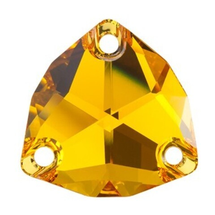 Стразы "Сваровски" 16 х 16 мм, кристалл  яр.желтый (sunflower 292), 1 шт.