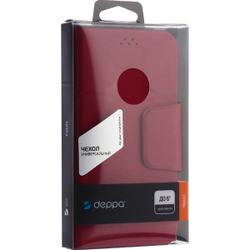 Чехол-подставка универсальный Deppa Wallet Fold M для смартфонов (4.3&quot;-5.5&quot;) D-87008 Красный