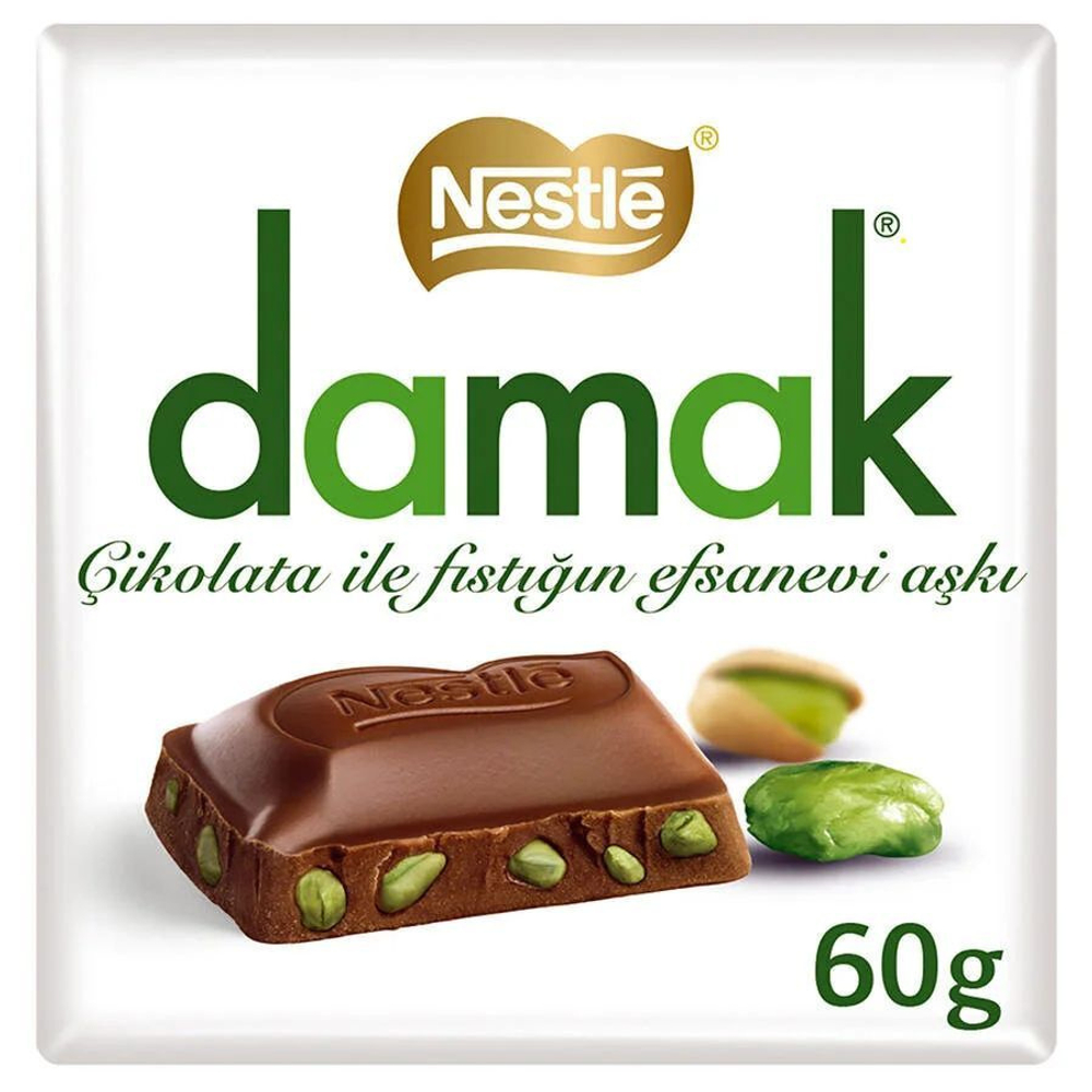 Шоколод c фисташкой, DAMAK, Cikolata ile fistigin efsane aski, 60гр