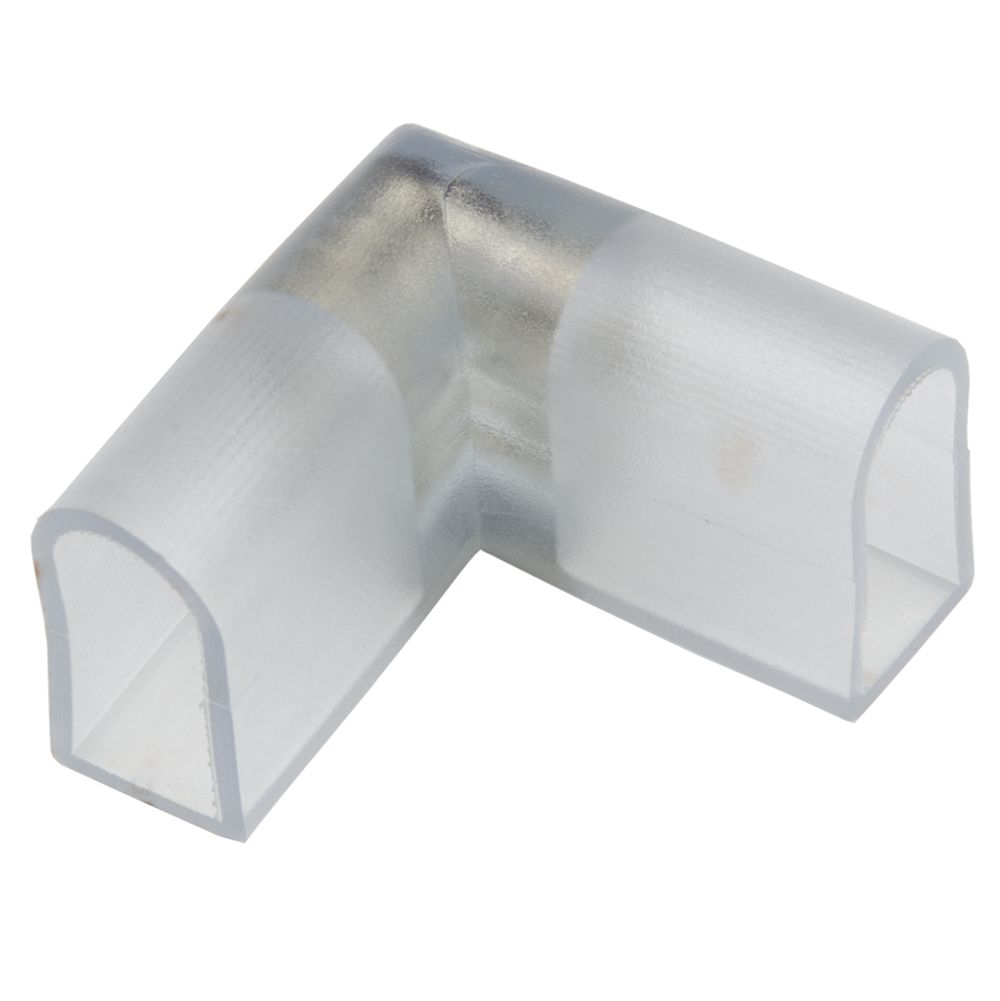 UTC-K-24-N22 CLEAR 010 POLYBAG Соединитель контактный L-образный для светодиодных лент ULS-N22 RGB NEON 220В. 10x18мм. 4 контакта. Цвет прозрачный. 10 штук в пакете. TM Uniel