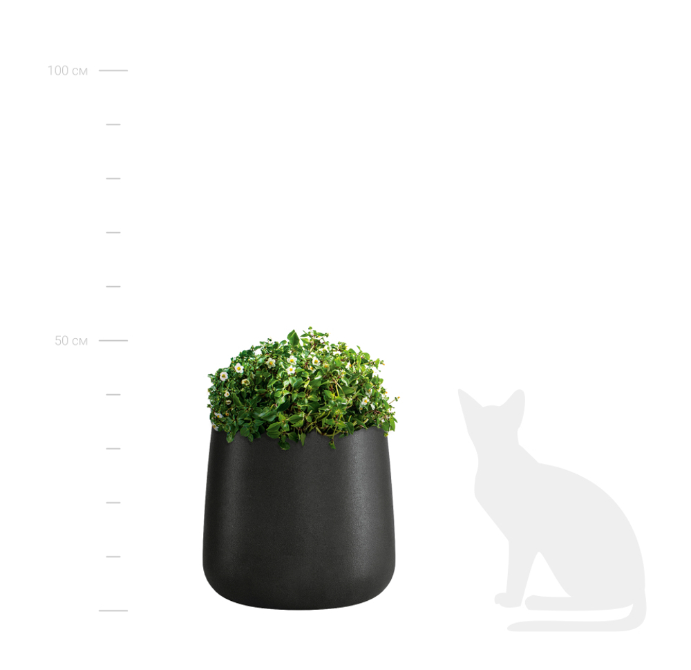Кашпо CONE NERO