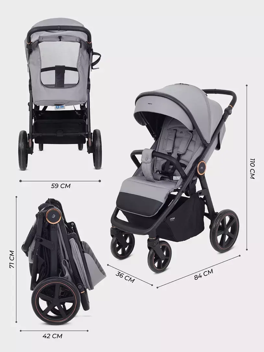 Коляска детская MOWBaby "TRAIL" MB090