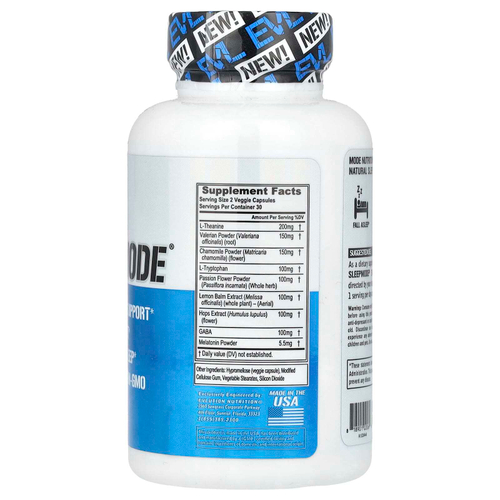 EVLution Nutrition, SleepMode®, 60 растительных капсул