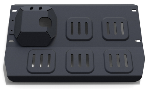 Защита переднего дифференциала Rival для Suzuki Jimny IV (V - 1.5) 2019-н.в., сталь 3 мм, с крепежом, штампованная, 2111.5528.1.3