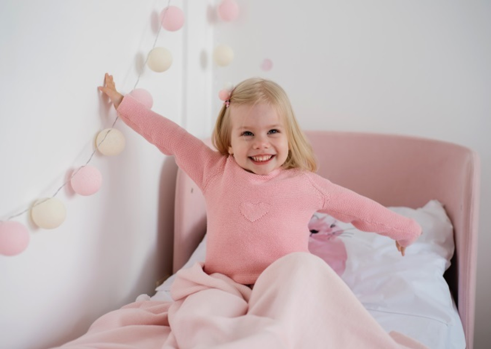 Кровать KIDI Soft для детей от 2 до 4 лет (розовый)