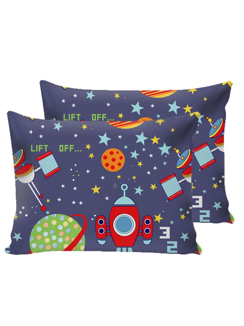 Наволочка комплект 2шт Сказка "Космос" 40х60 см, перкаль