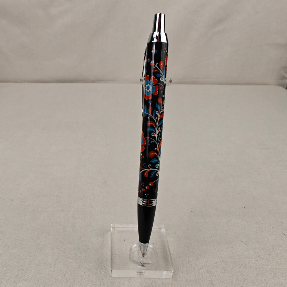 Ручка шариковая "Цветы России" с ручной росписью