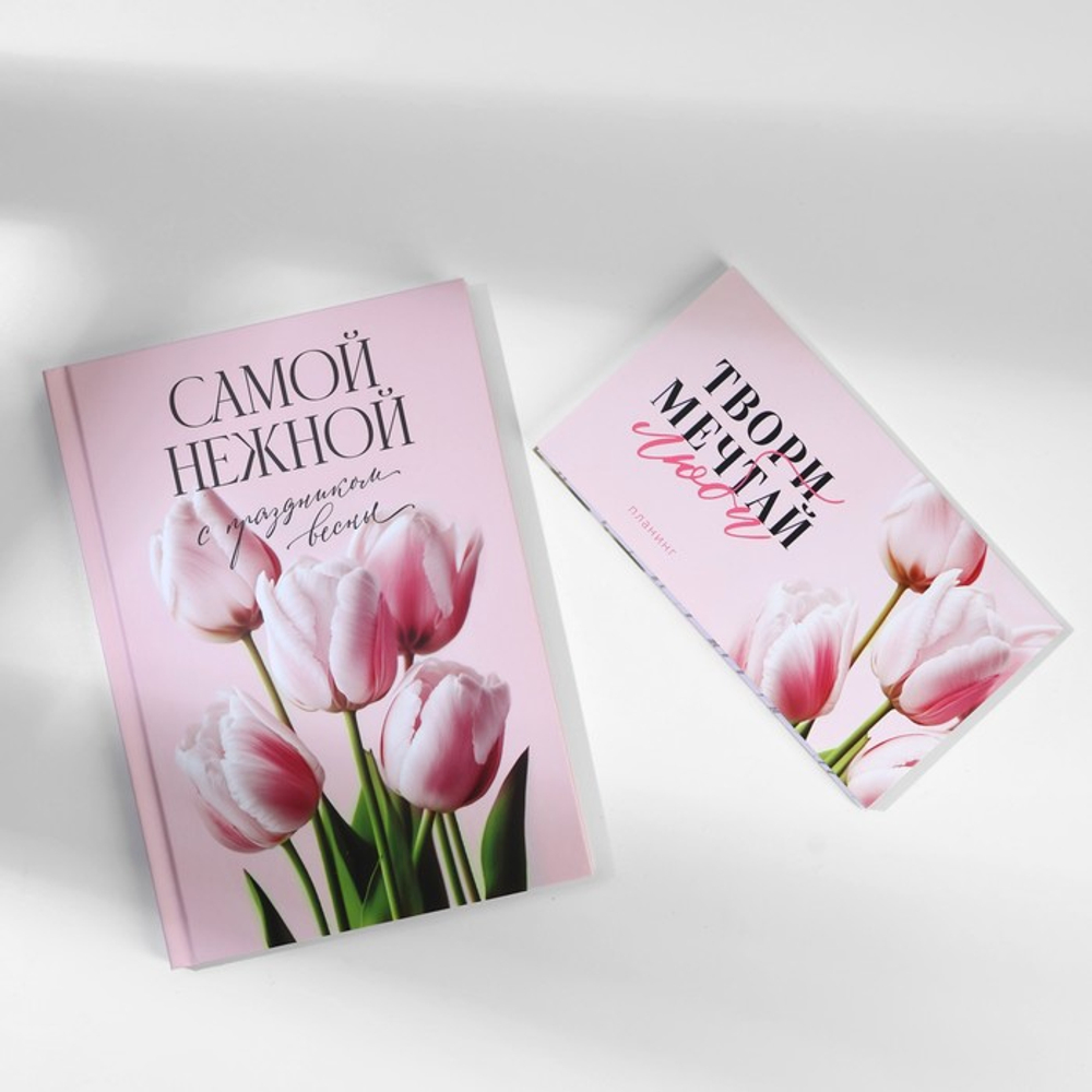 Подарочный набор, ежедневник А5, 80 листов и планер, 50 л. «Самой нежной»