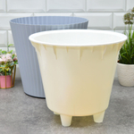 Горшок цветочный Sand 15,8л d320мм c дренажной вставкой, на колесиках, утренний туман